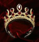 Tsarina of Russia Ruby and Diamond Marquis cut tiara