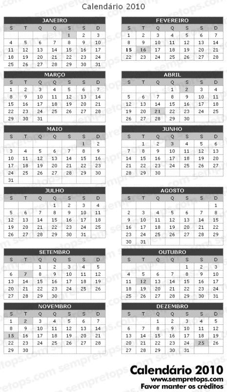 calendario 2010 presentment