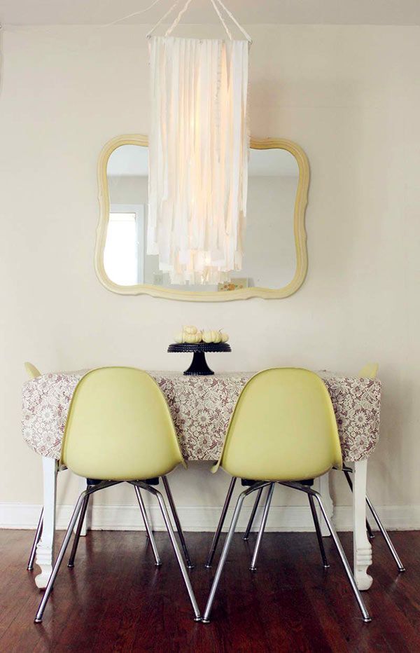 D.I.Y. Oversized Fabric Garland Chandelier