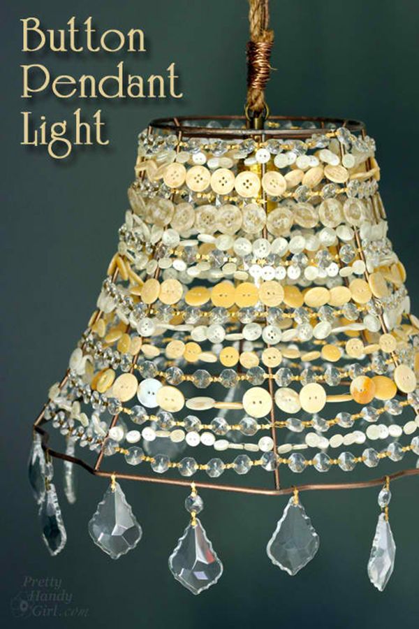 DIY Button Pendant Light