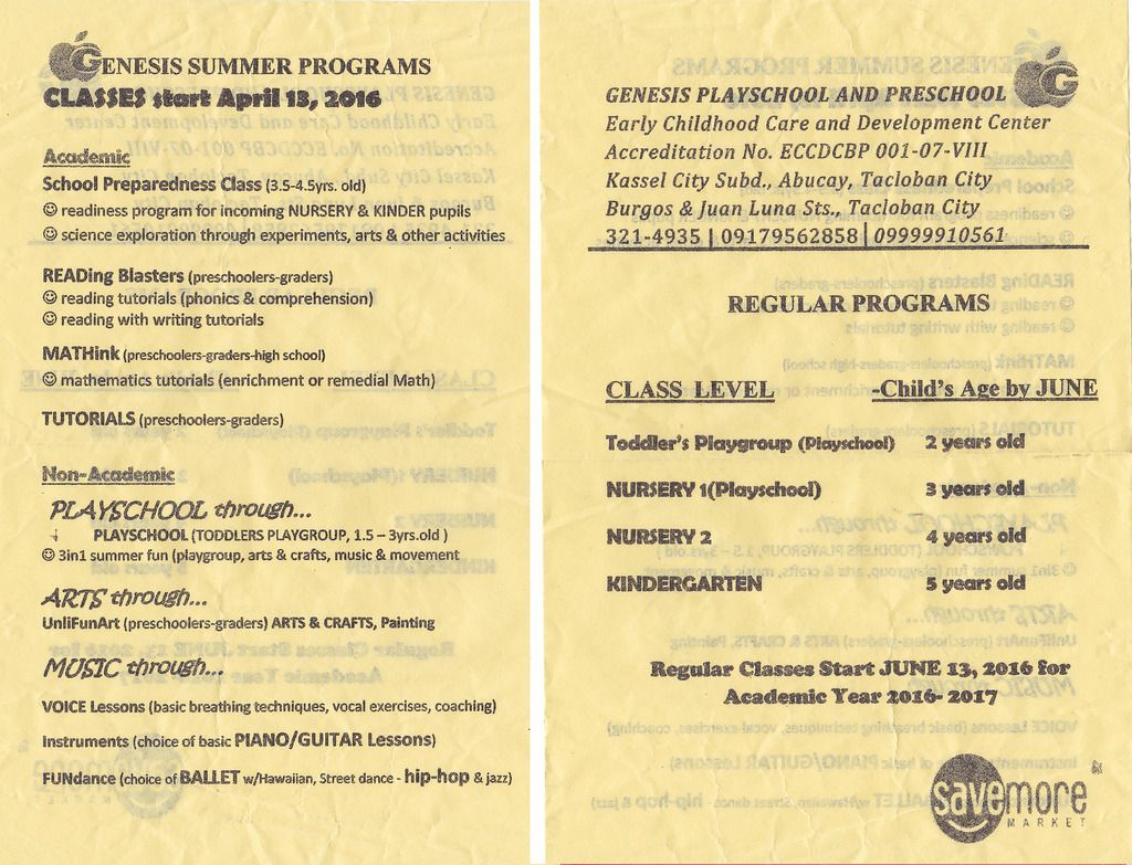 Genesis Summer Programs
