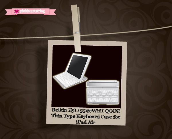 Belkin F5L155qeWHT QODE Thin Type Keyboard Case for iPad Air