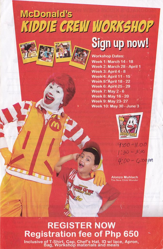 McDonalds Kiddie Crew Philippines