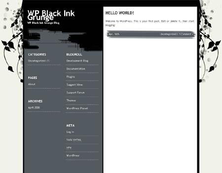 Introducing WP Black Ink Grunge Wordpress theme!