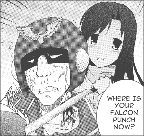 Forum Image: http://i273.photobucket.com/albums/jj215/alice_death/Kotonoha_vs_Captain_Falcon.png