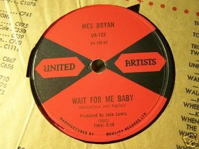 10 inch 78RPM of WAIT FOR ME BABY