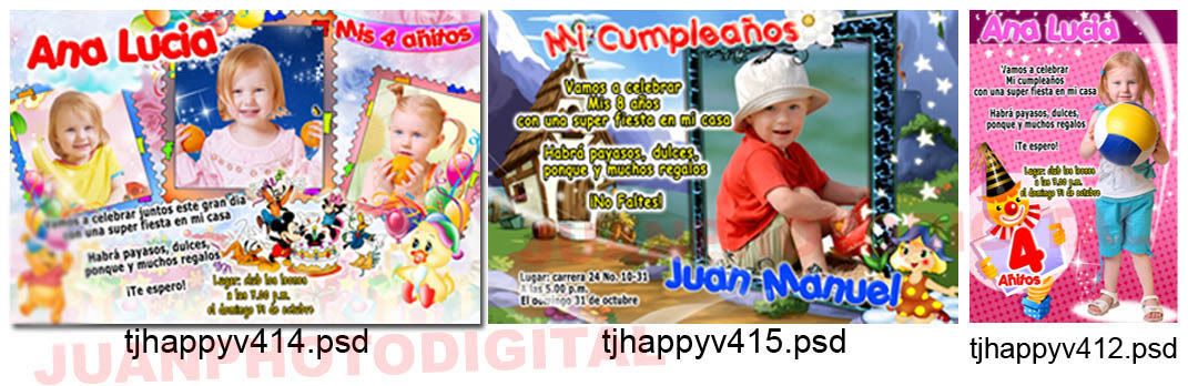 Photoshop tarjetas infantiles Fotomontajes