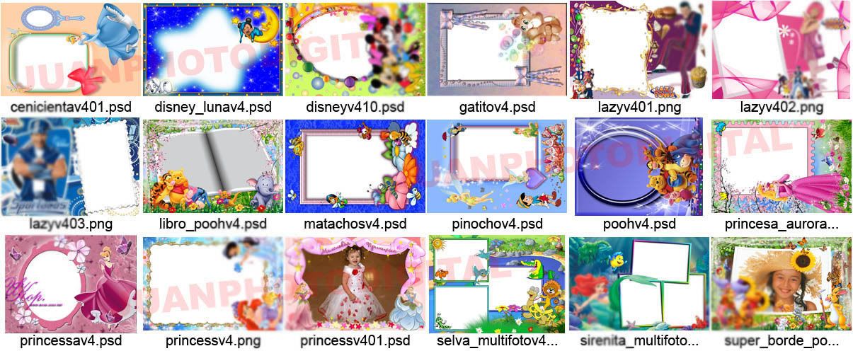 Calendarios y tarjetas infantiles Fotomontajes 50 x 70 cms