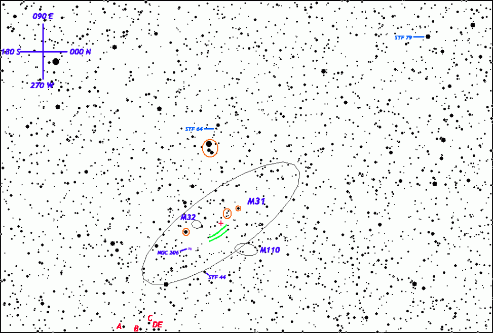 M31 close up finder chart