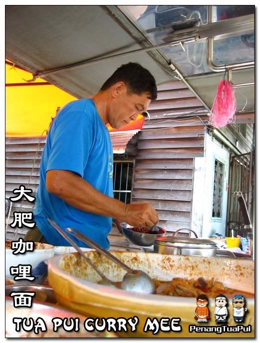 Penang Food, Tuai Pui Curry Mee, Tua Pui Churry Mee, Curry Mee, Weld Quay, Hawker Food