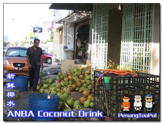 Penang Food, coconut drink, Aboo Sitee Lane