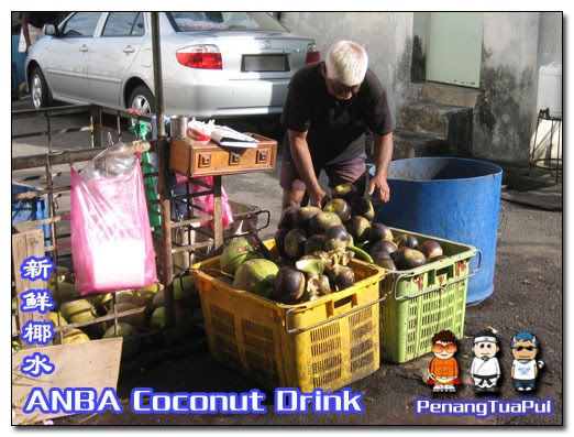 Penang Food, coconut drink, Aboo Sitee Lane