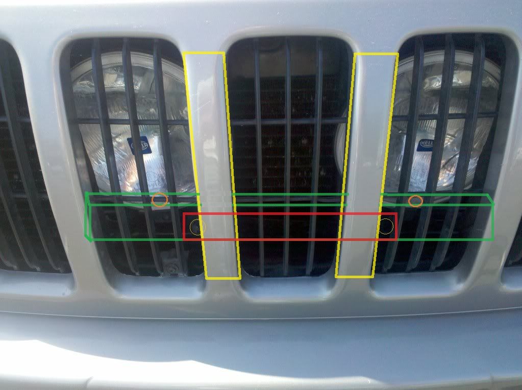 behind grill fog lights