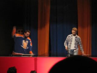 Kevin Smith &amp; Scott Mosier standing up in SModcastle
