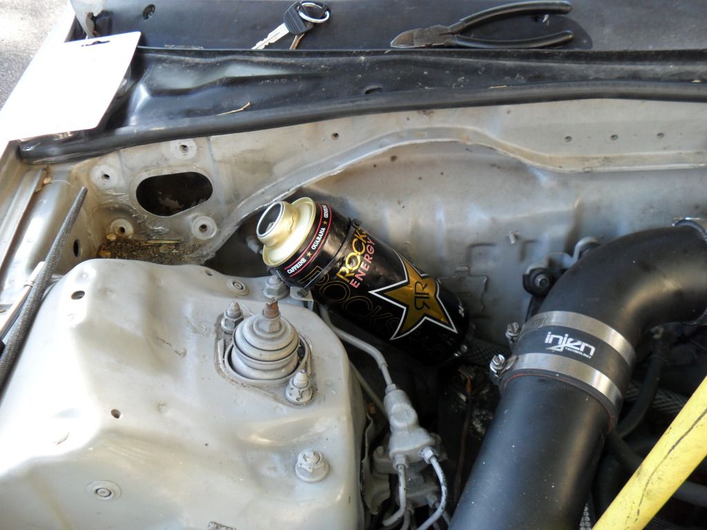 Rockstar Catch Can, Here is the can temporarily fastened down.