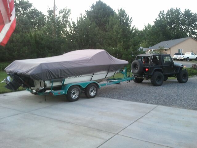 2012 Jeep wrangler towing boat #4