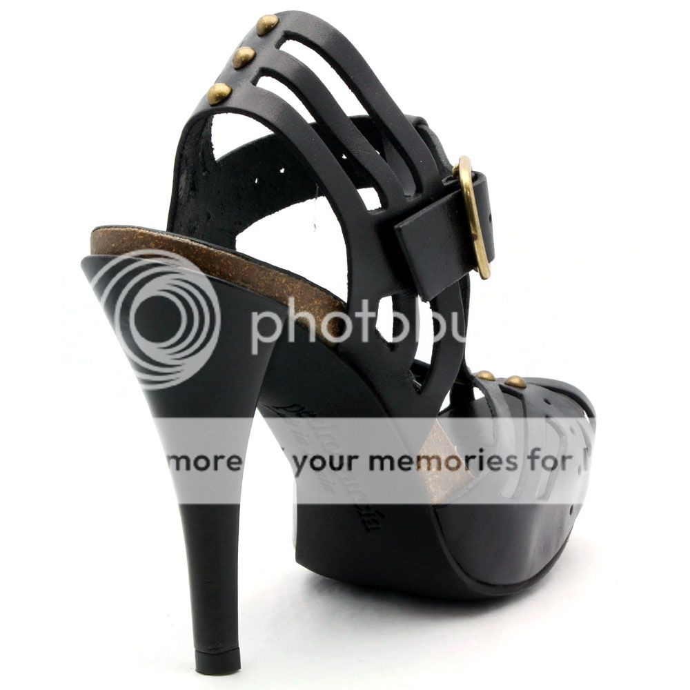 Pedro Garcia Paige Black T Strap Sandal 40 5 9 5