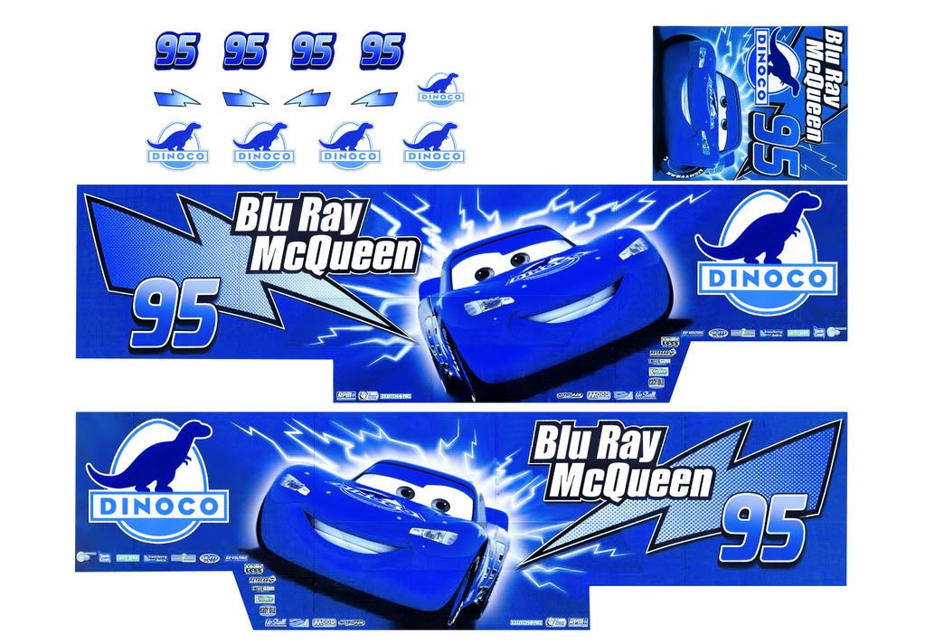 Blu Ray Mack Custom Decals - Disney Pixar Cars - The Toys