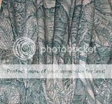 TAN GREEN COTTON PRINT LEAF DESIGN DRAPERY/UPH FABRIC  